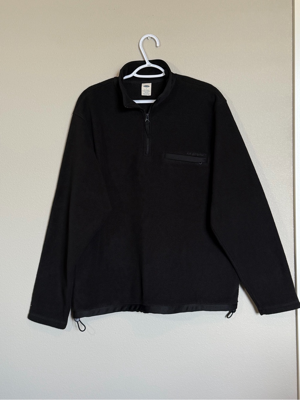 Old Navy Men's Black Quarter-Zip Fleece Pullover